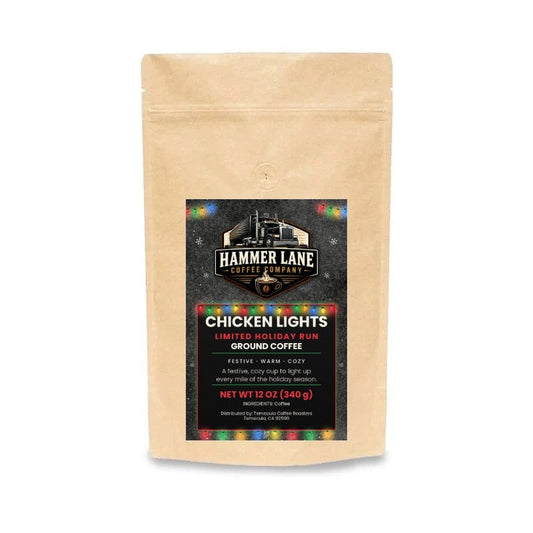 Chicken Lights holiday blend coffee, 12 oz kraft bag