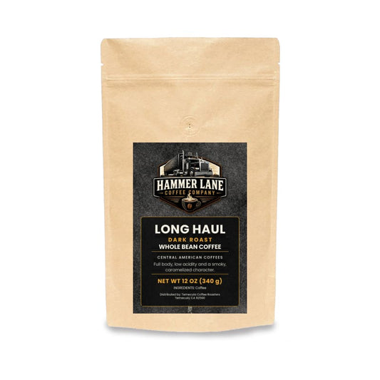 Long Haul 12 oz dark roast coffee bag – Hammer Lane Coffee Company