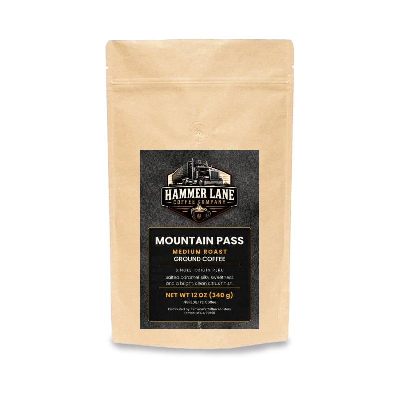 Mountain Pass 12 oz single-origin Peru coffee bag – Hammer Lane Coffee Company