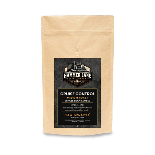 Cruise Control 12 oz medium roast coffee bag – Hammer Lane Coffee Company