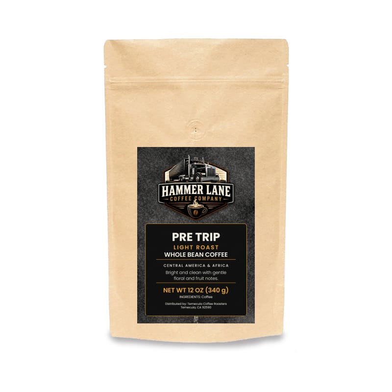 Pre Trip 12 oz light roast coffee bag – Hammer Lane Coffee Company
