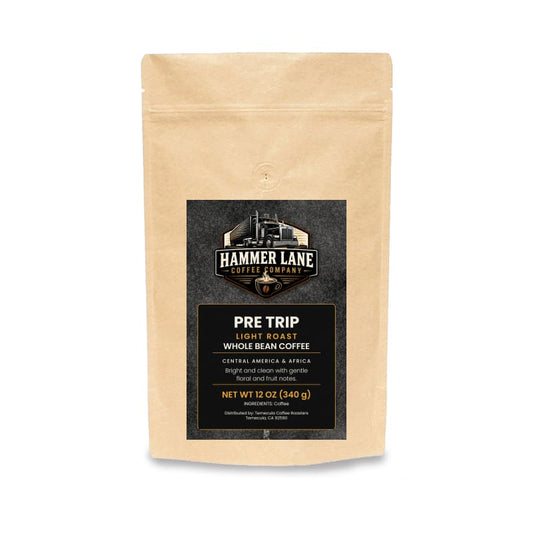 Pre Trip 12 oz light roast coffee bag – Hammer Lane Coffee Company