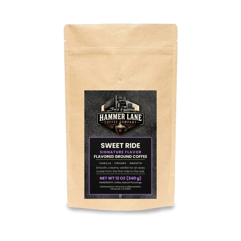 Sweet Ride 12 oz French vanilla flavored coffee bag – Hammer Lane Coffee Company