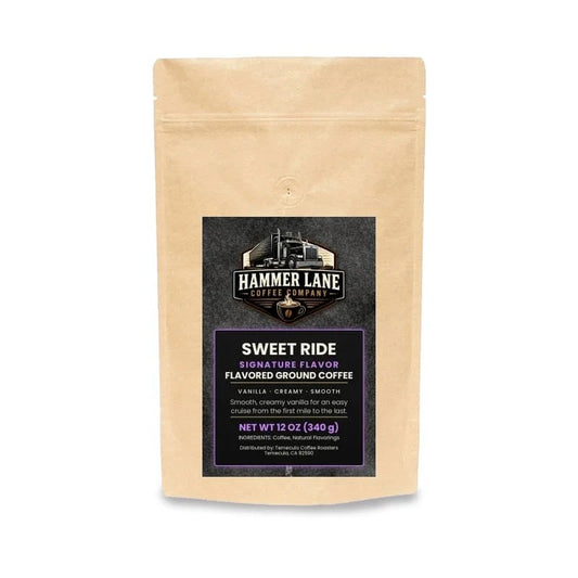 Sweet Ride 12 oz French vanilla flavored coffee bag – Hammer Lane Coffee Company